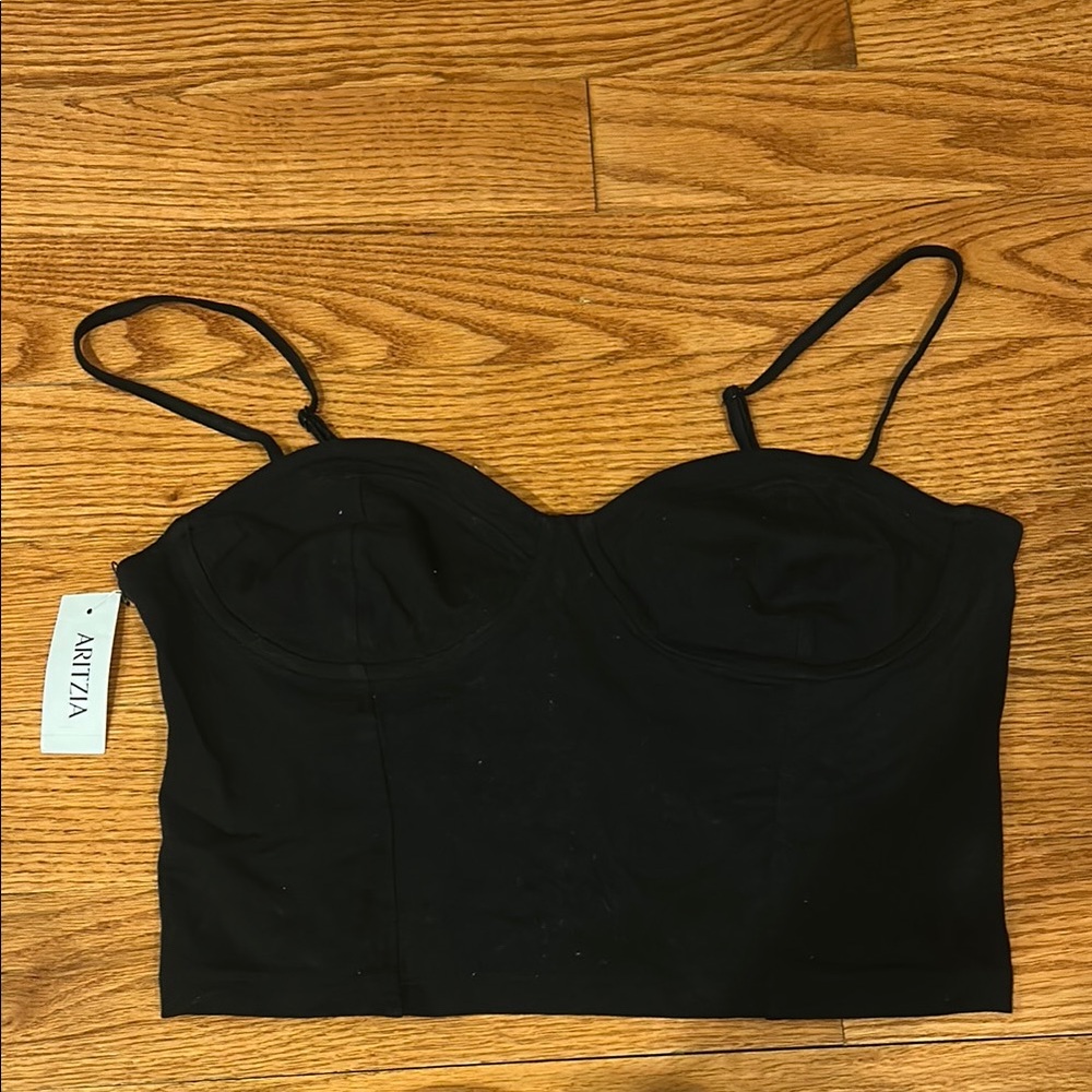Aritzia Elegant Black Bustier Top